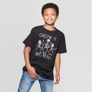 Star Wars Mad Engine M Creepin' It Impe-Real Skeleton Darth Vader Troopers Tee